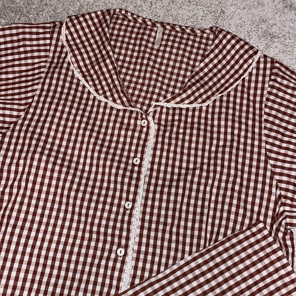 Rylee + Cru Brick Gingham Pajamas - Picture 7 of 12